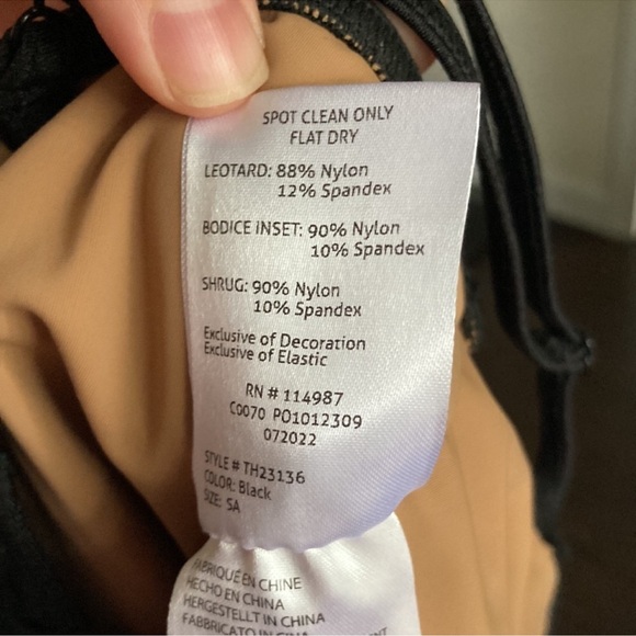 Tenth House Dance Leotard ONLY Size Adult Small Black Oblivion Revolution - Picture 6 of 9